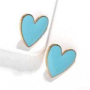 RESTOCKED! Fashionable Baby Blue Heart Earrings